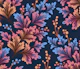 Frilled Foliage - Navy Blush
