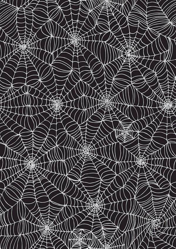 Spiderwebs - white on black Jumbo large