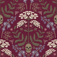 Deadly Damask poisonous flowers deep red ταπετσαρία