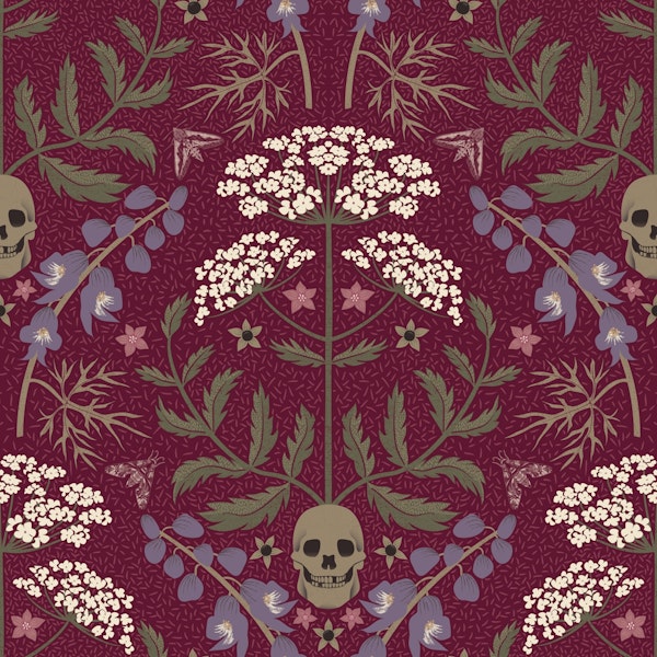 Deadly Damask poisonous flowers deep red