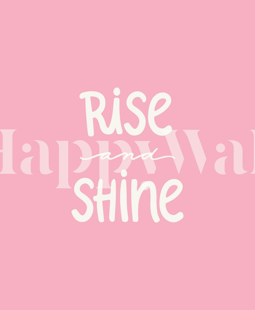Rise And Shine Soft Pink wallpaper in a room