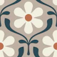 Retro Daisy Blooms in Beige - S