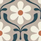 Retro Daisy Blooms in Beige - L