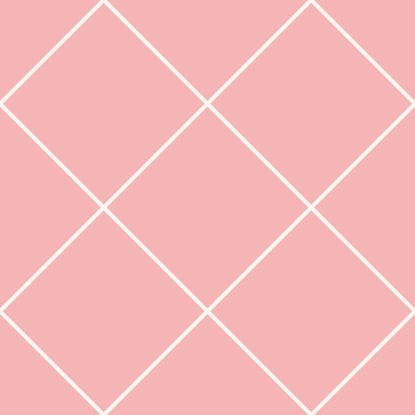 Faux Tile Grid Beige Coral Pink