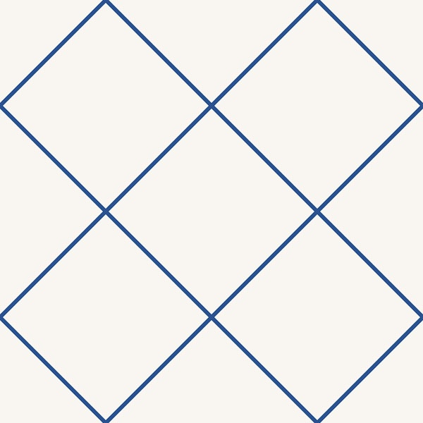 Faux Tile Grid Blue Beige
