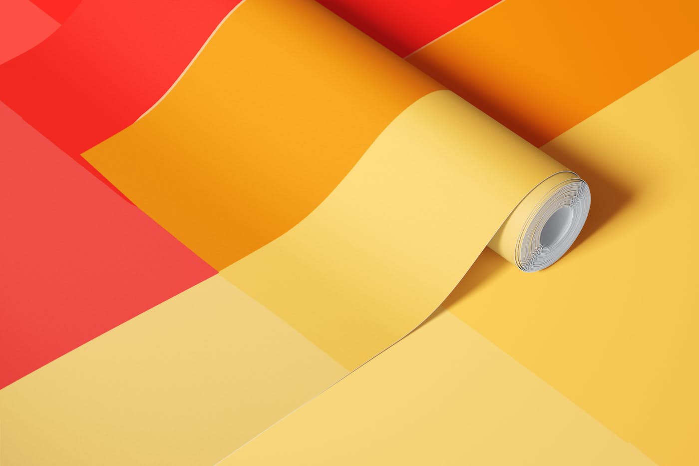 Mosaic Colorblocking | Red Yellow Orange Pink wallpaper roll