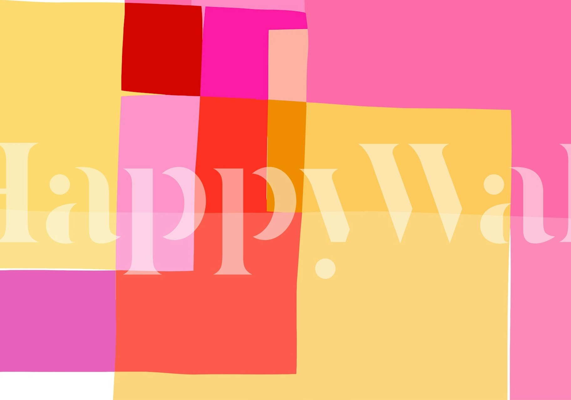 Mosaic Colorblocking Tapete in einem Raum