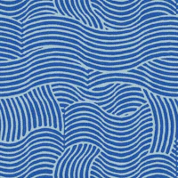 Modern Blue Wavy Stripes tapete