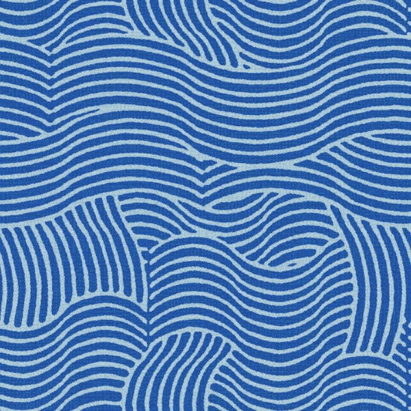 Modern Blue Wavy Stripes