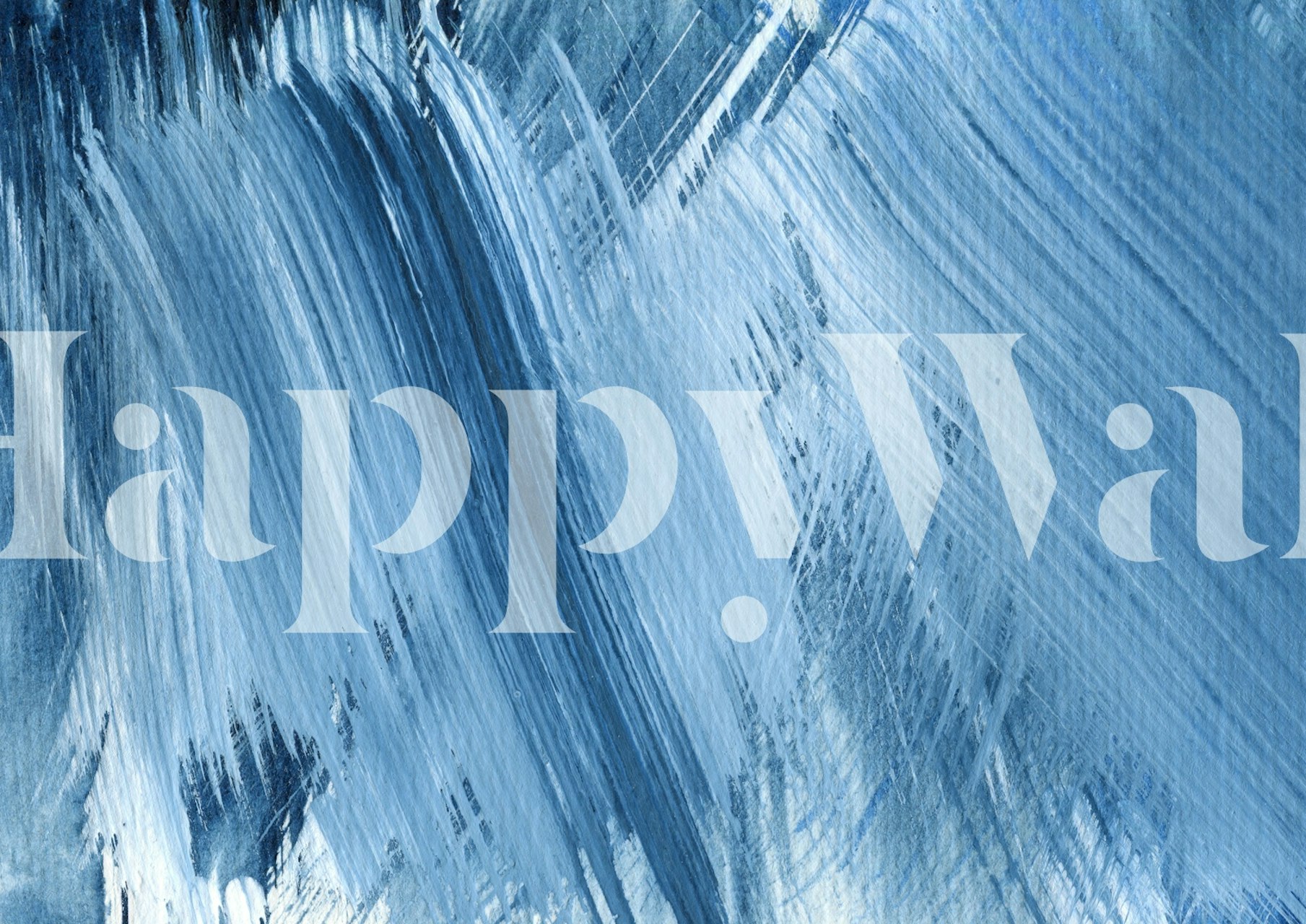 Blue Paint Streaks on Watercolor Paper tapet