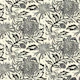 Chrysanthemum Block Print Bliss Onyx Cornsilk