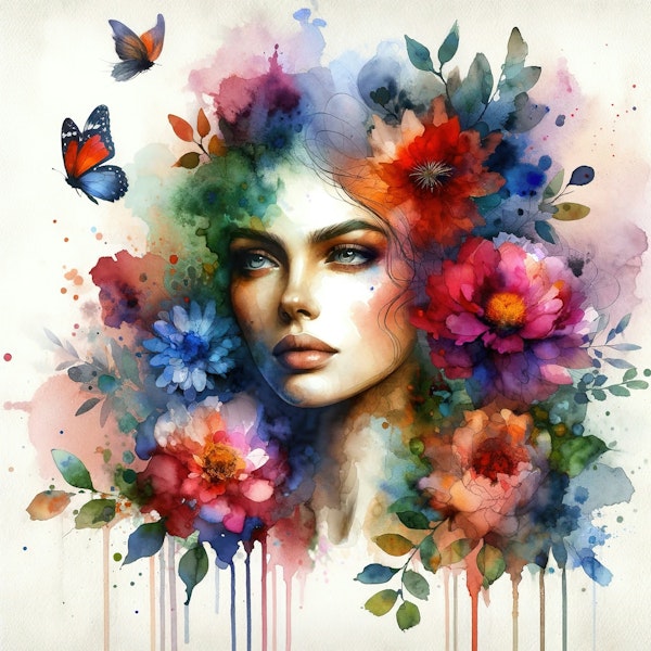 Ethereal Floral Portrait