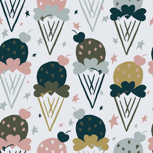 Retro Ice Cream Cones Multi-Color