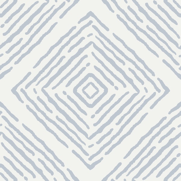 LRG Boho Minimalist Modern Diamond Blue