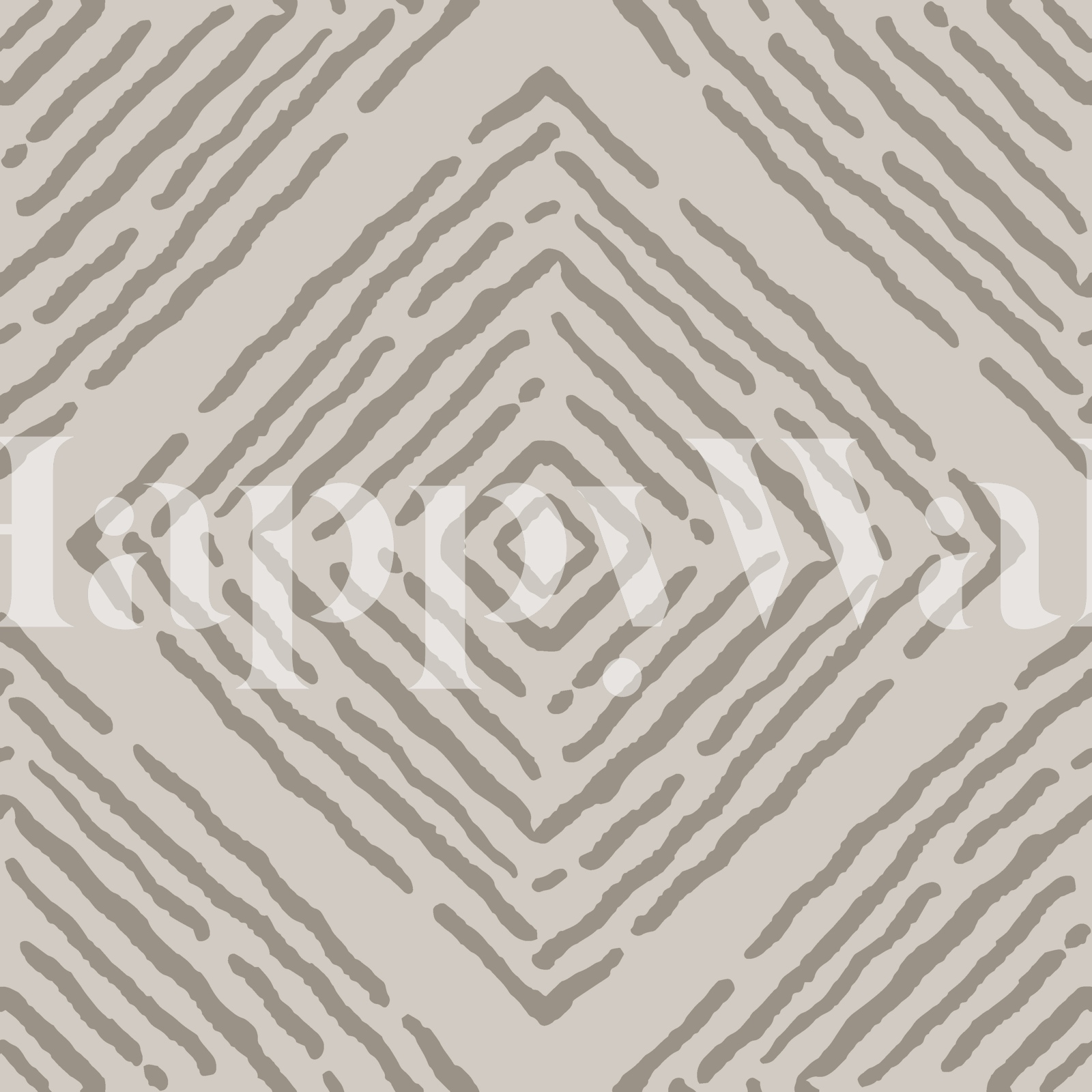 Beige Boho Diamond Pattern Wallpaper