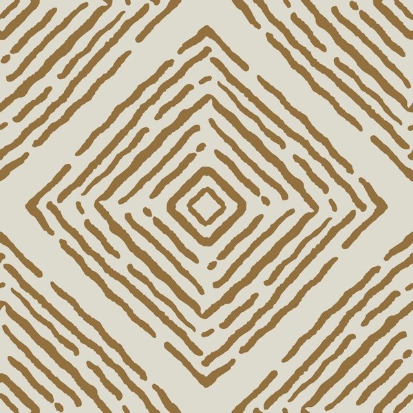 SML Boho Minimalist Modern Diamond Ochre Bone