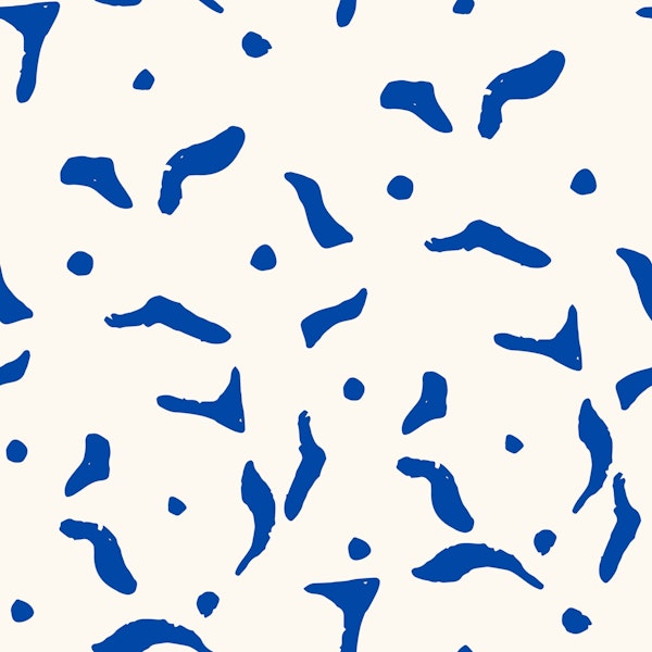 Whimsical Cobalt Blue Shapes