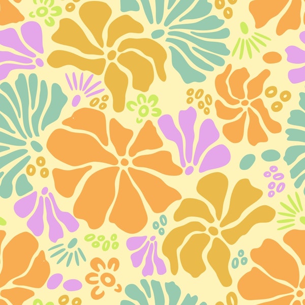 Retro Sunny Flower Medley