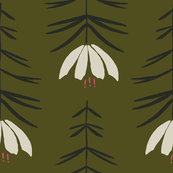 Woodland Whimsy Flowers Green