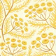 Tansy Block Print Floral Yellow Cream Brown