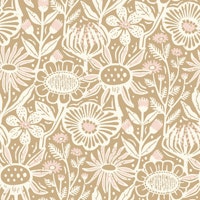 Emilys flower meadow - earthy ταπετσαρία