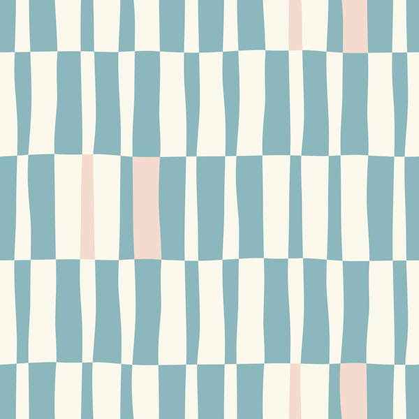 Checkered stripes - blue + pink