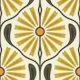 Retro Sunburst Charm in Yellow - L