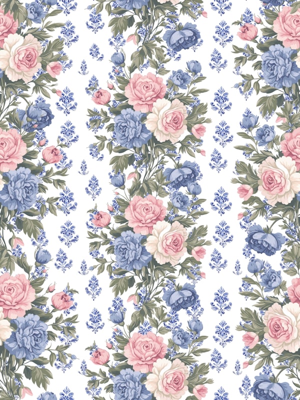 Romantic Pastel Flower Columns