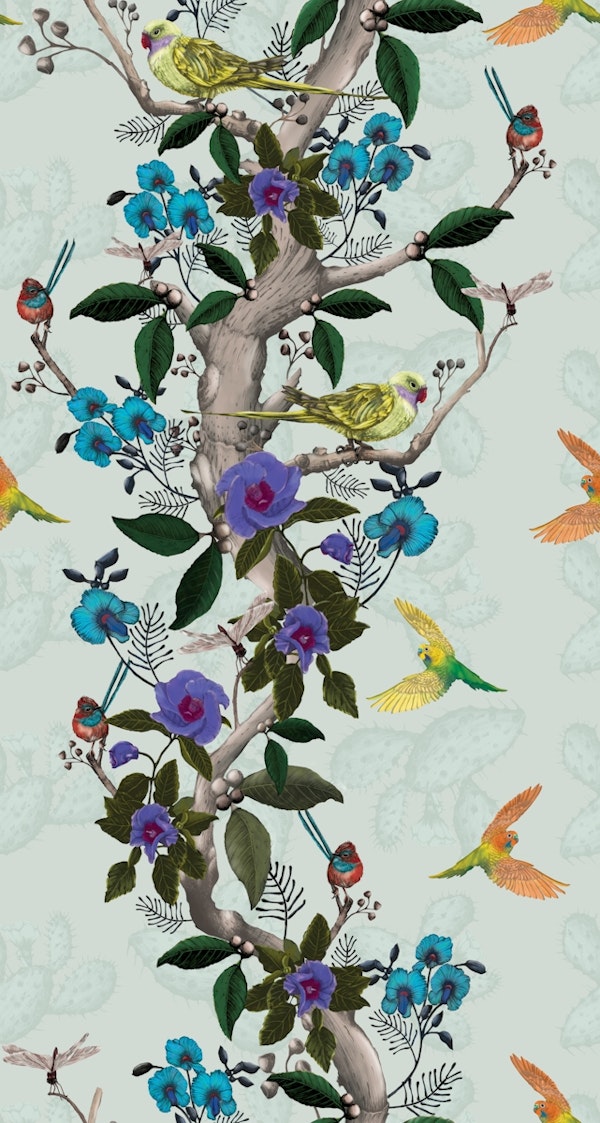 Desert Bloom Cactus & Violet Desert Rose