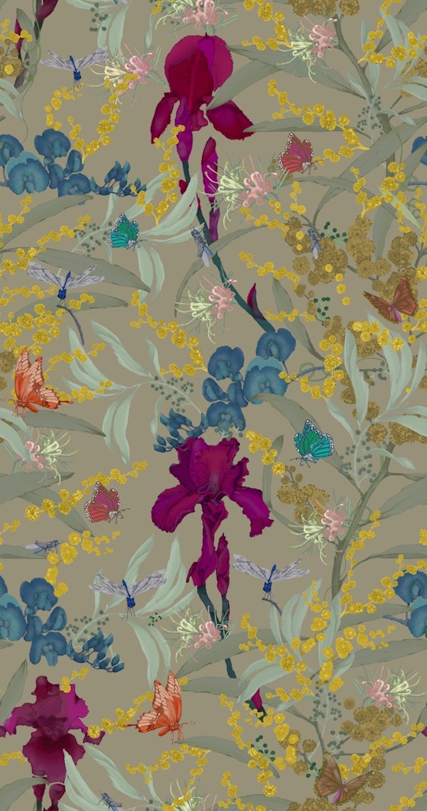 Magic Garden with Royal Iris in Berry