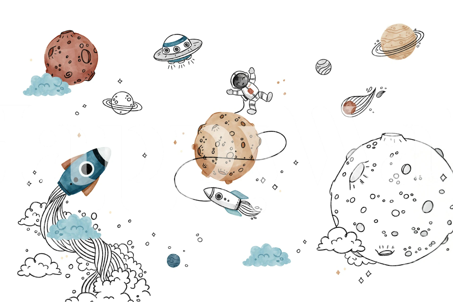 Farverigt wallpaperdesign i et rum