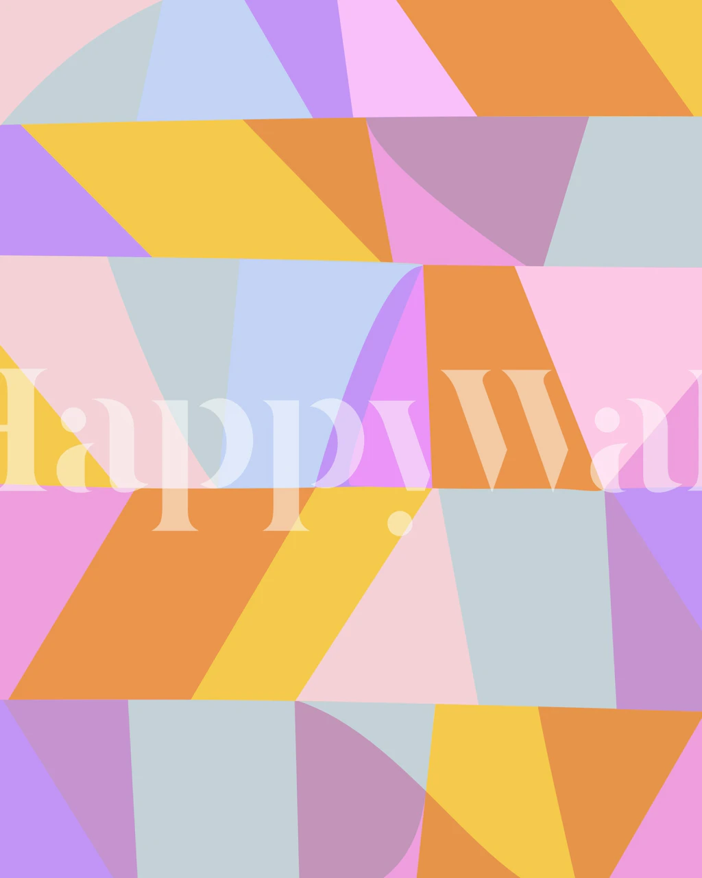 Pastel Abstract Geometry tapet i et rom