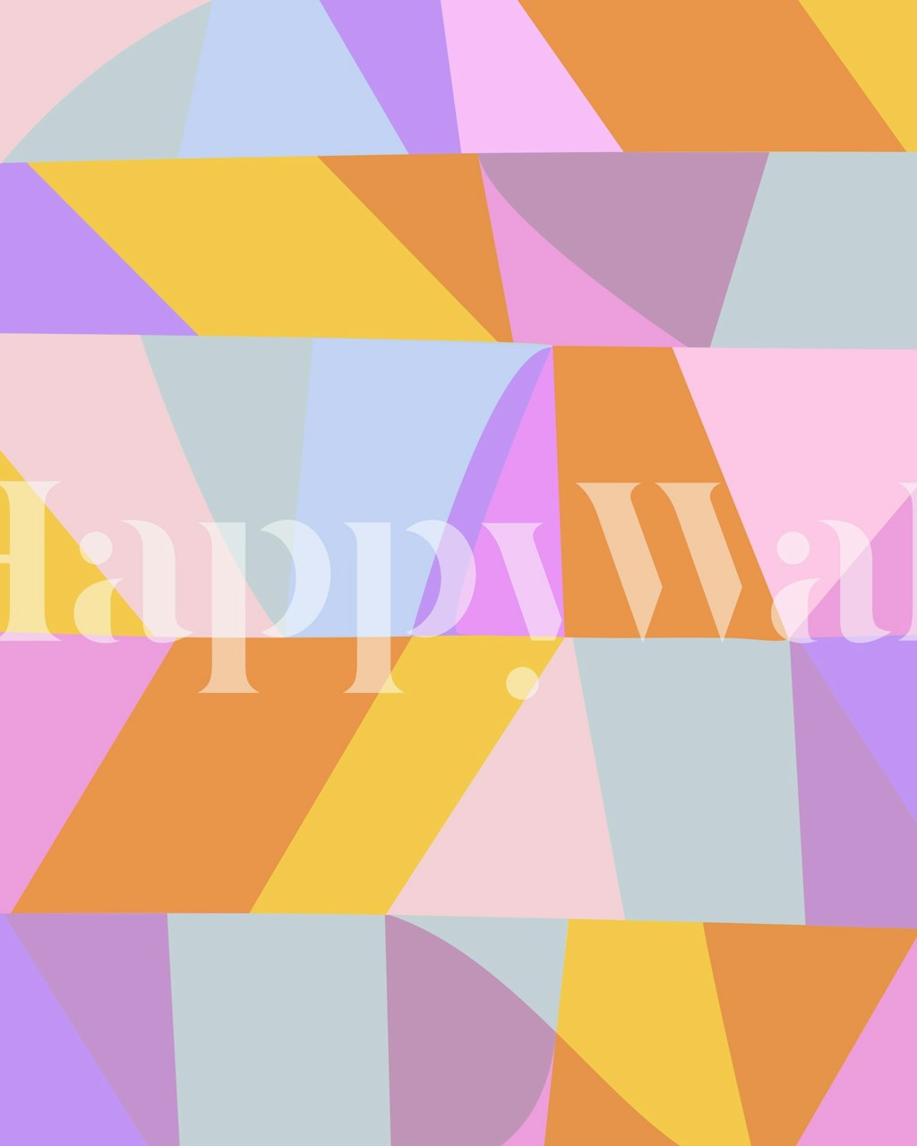 Pastel Abstract Geometry tapet i et rom