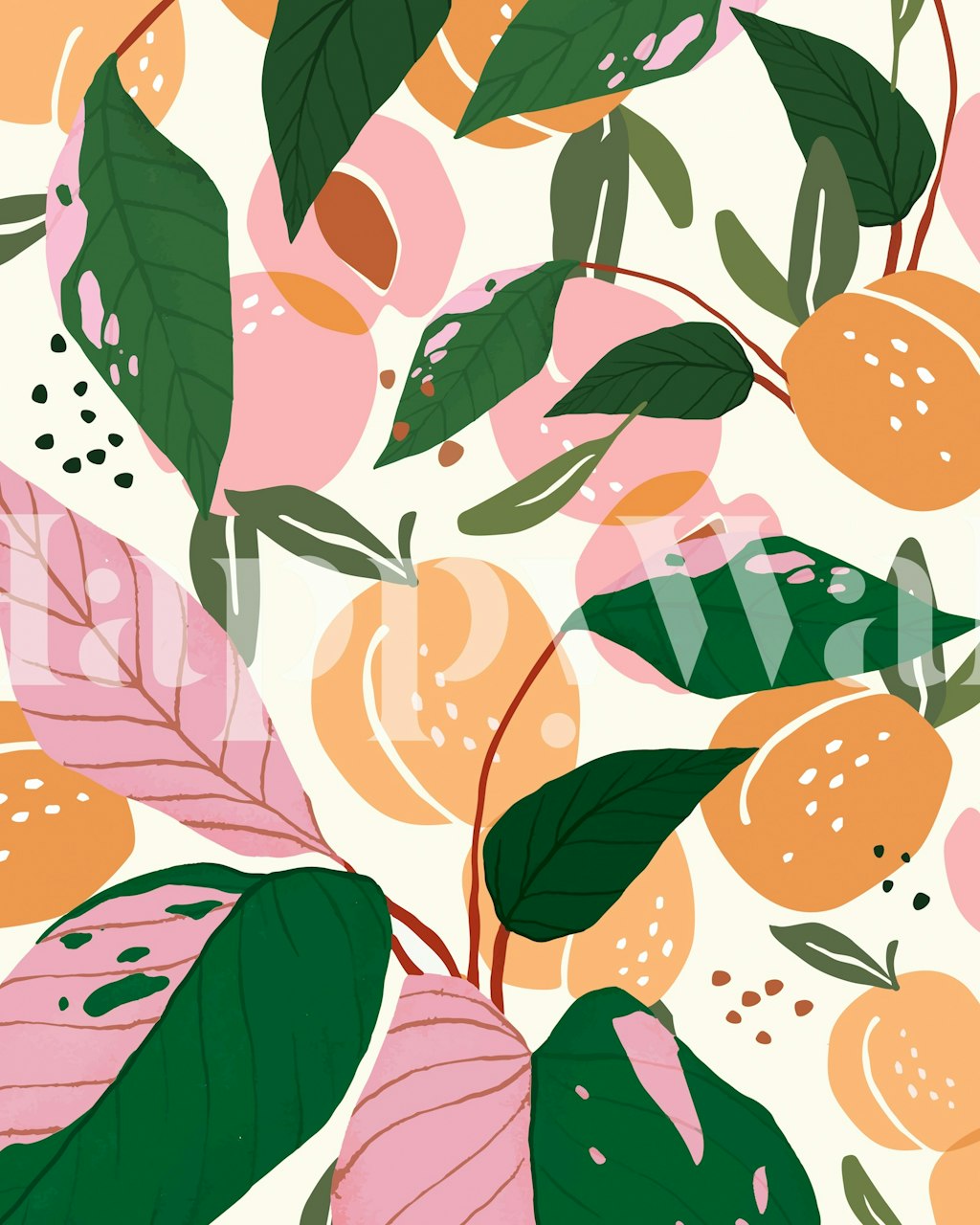 The Peach Garden tapetti huoneessa