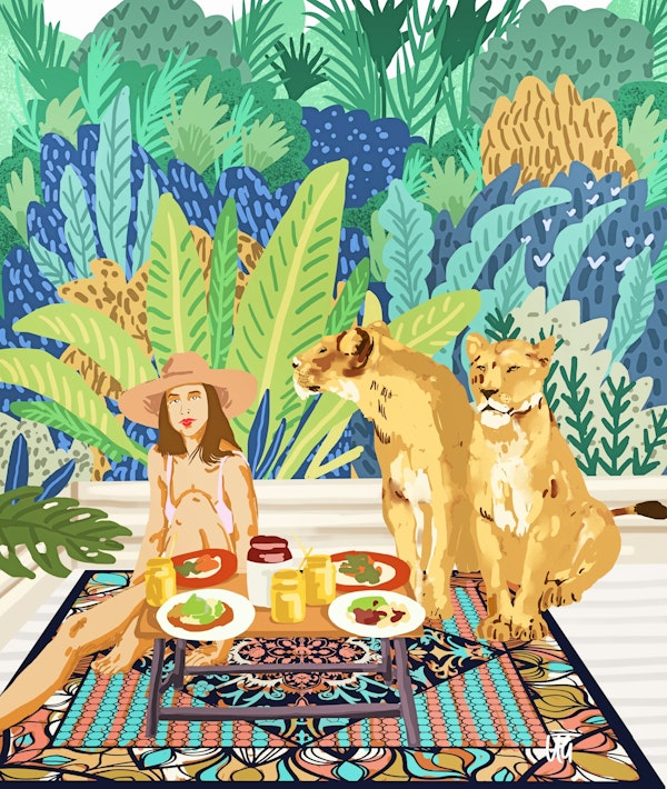 Jungle Breakfast With Lions