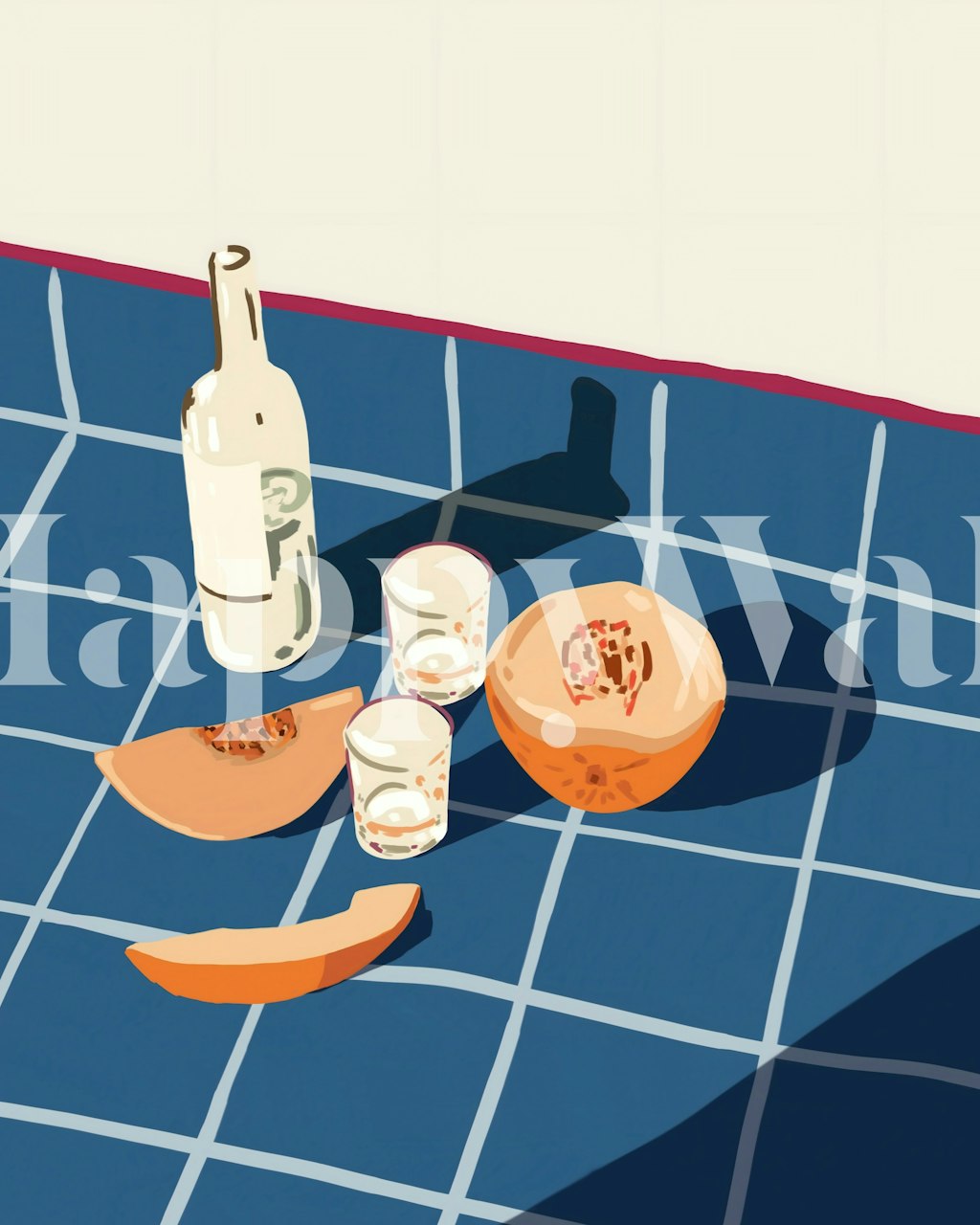 Melon Vodka Shots wallpaper in a room