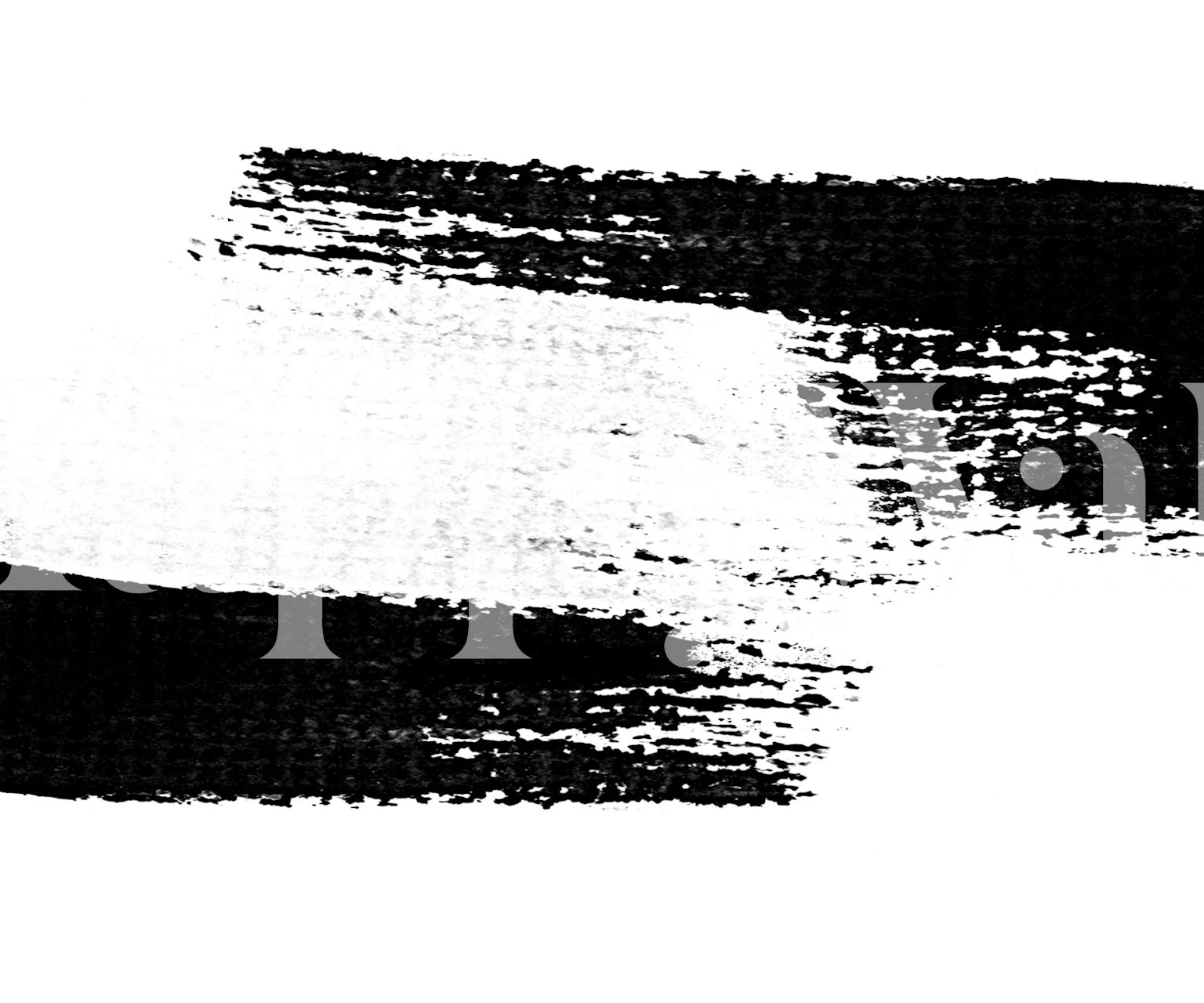 Papel de parede Artistic Ink Strokes em um quarto moderno