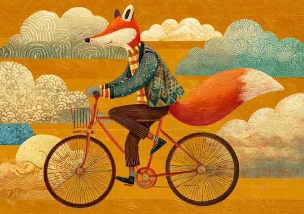 Fox Biking Through Dreams