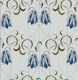 Art deco Checkered lily denim blue