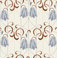 Art deco Checkered lily warm earthy tones ταπετσαρία