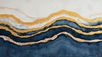 Golden Ocean Waves wallpaper