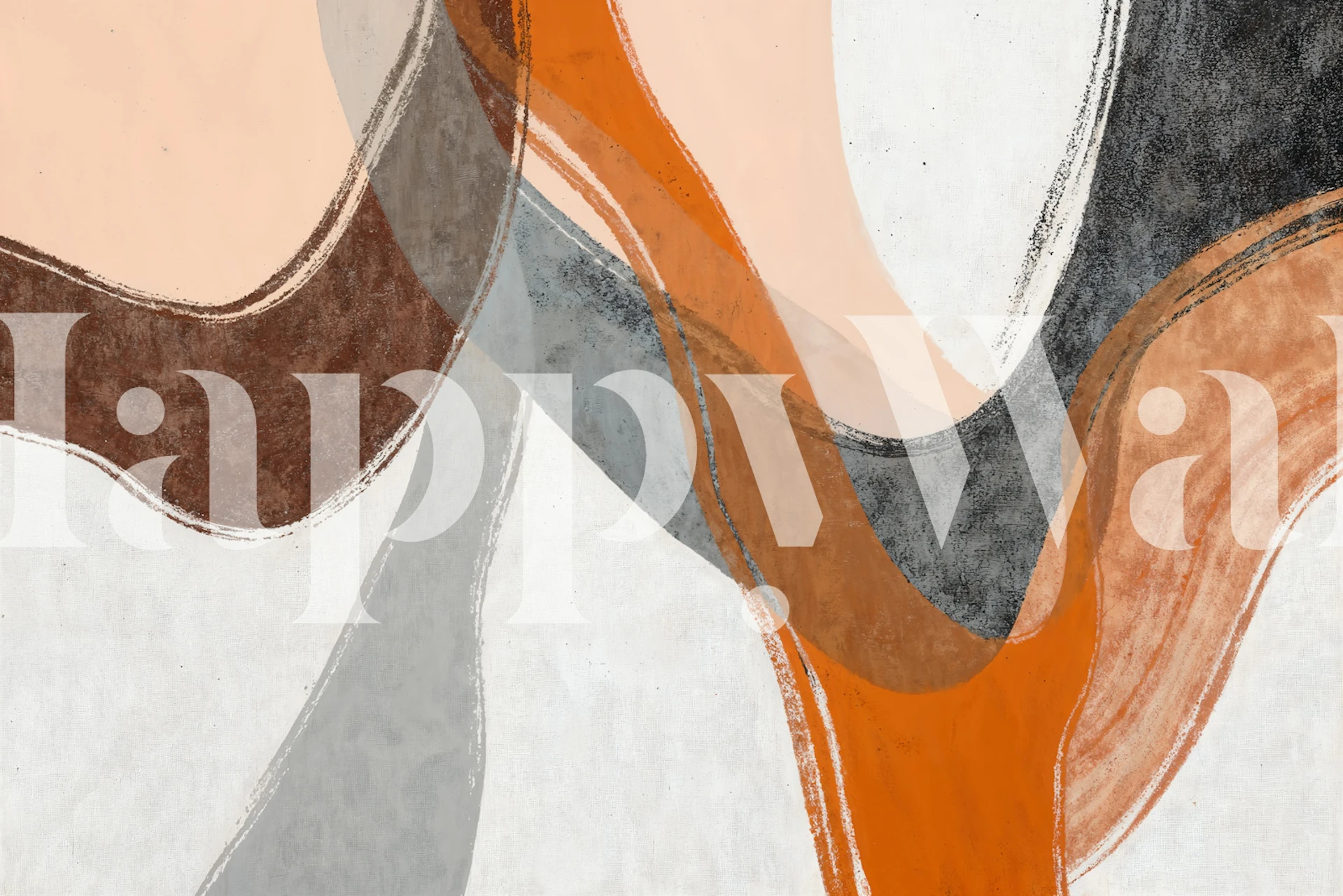 Earthy Wave Design wallpaper in a room