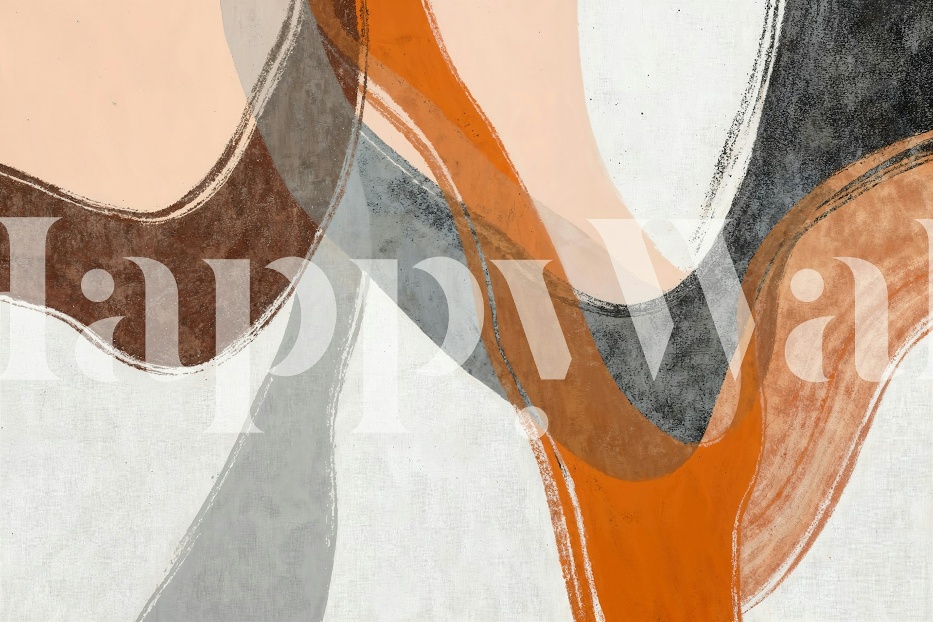 Earthy Wave Design-tapet i et rom