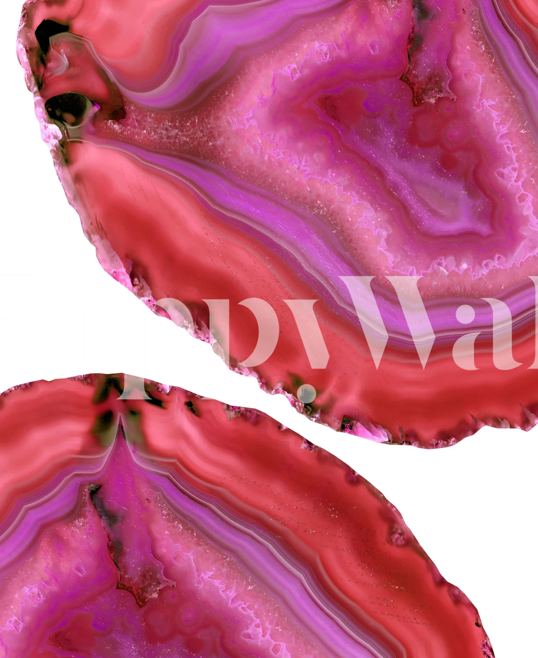 Vibrant Agate Boho Chic 4 wall mural featuring rich pink and purple tones with black veining