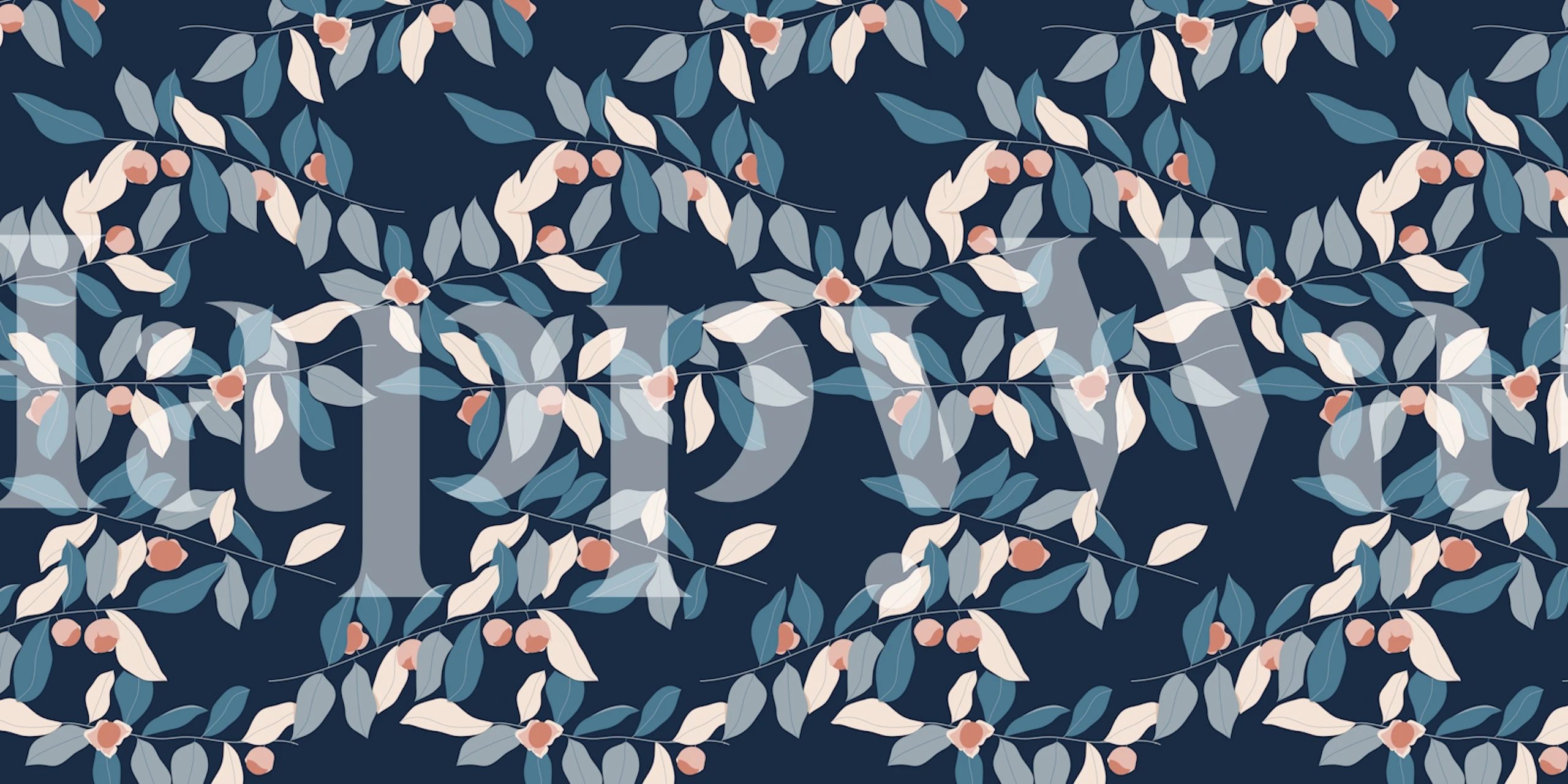 Floral wallpaper design in a cozy room