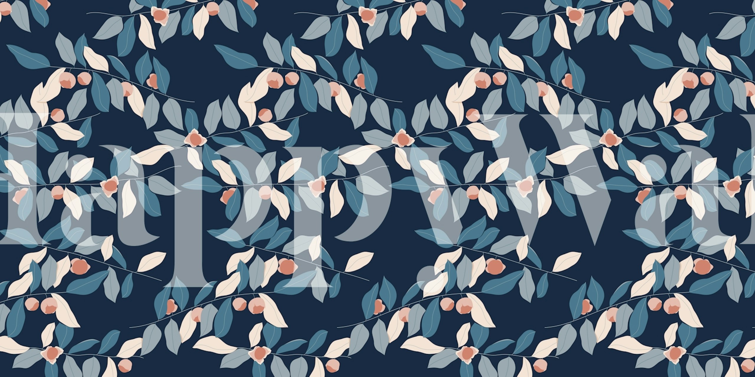 Floral wallpaper design in a cozy room