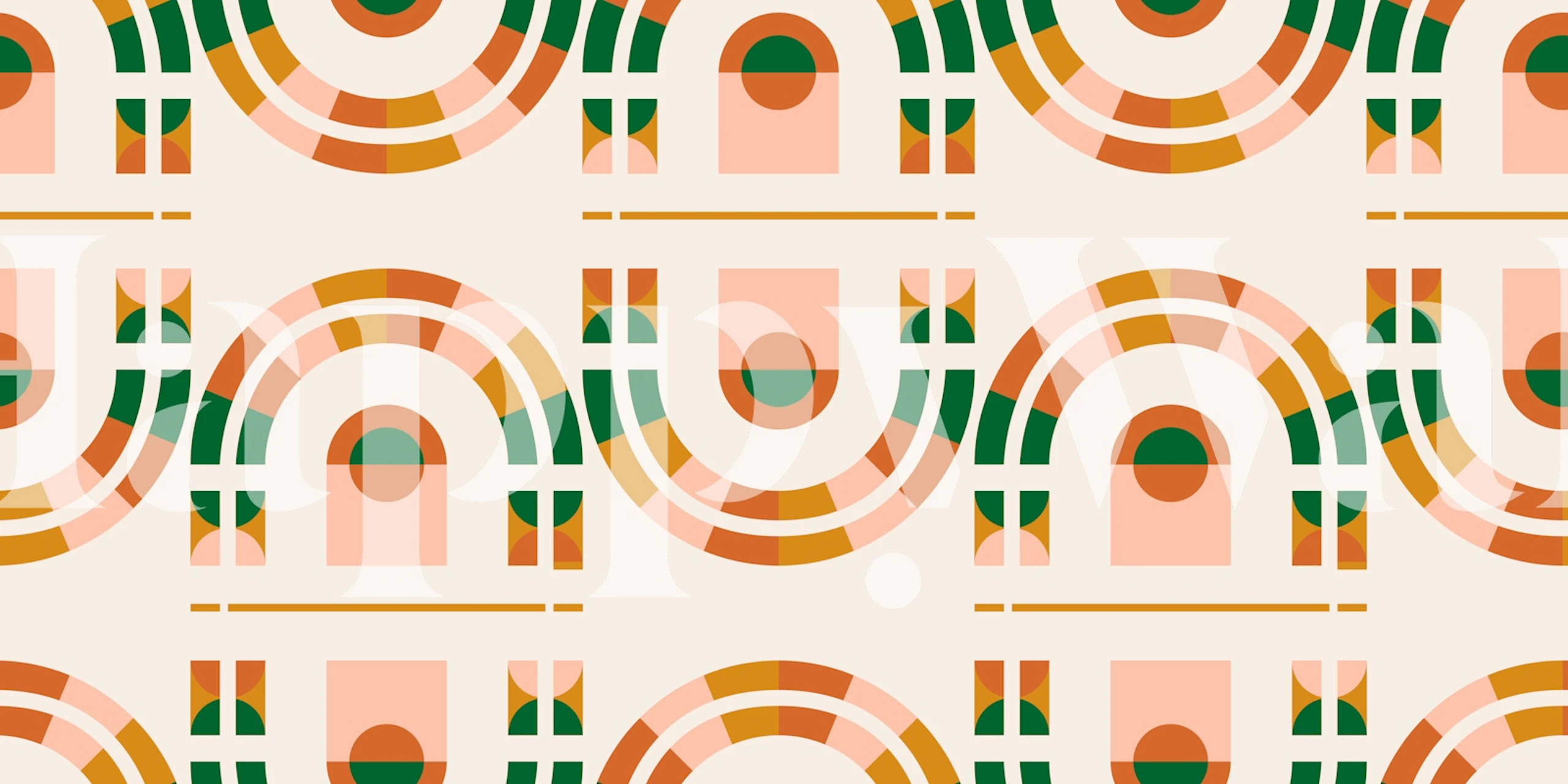 Earthy Art Deco Vibes wallpaper in a room