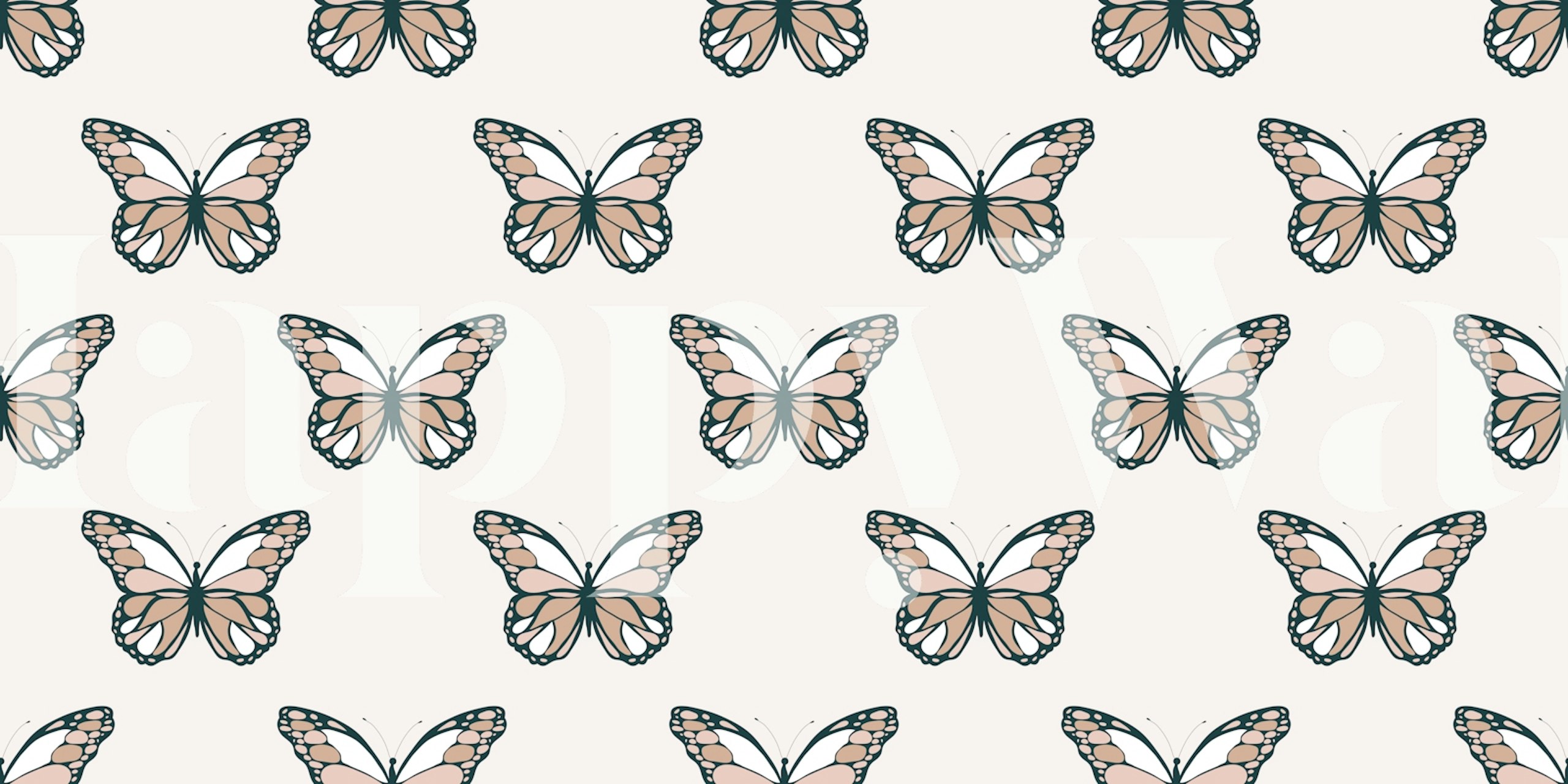Serene Butterfly Whimsy wallpaper in a room
