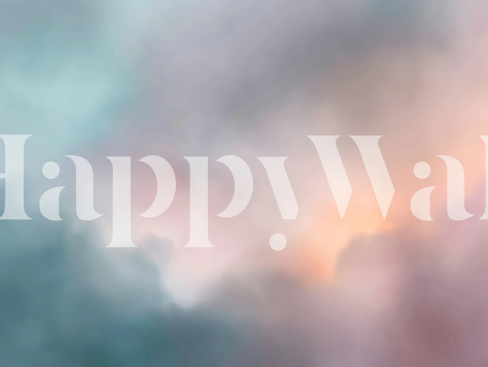 Abstract pastel wallpaper with soft cloud-like patterns in blue, pink, and gentle tones