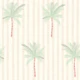 Boho palm tree on pastel pink & cream stripe